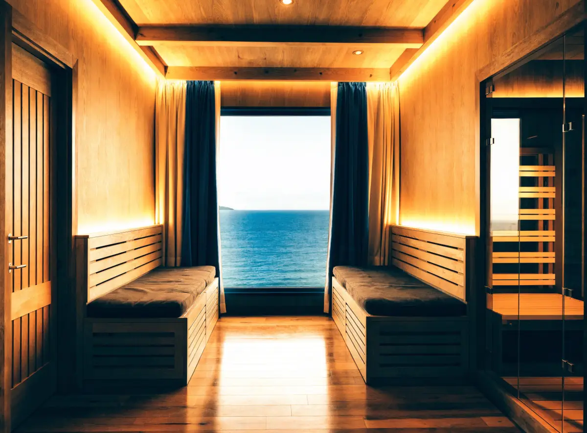 The infrared sauna room at the Pura Vida Day Spa in Fleming Island, FL