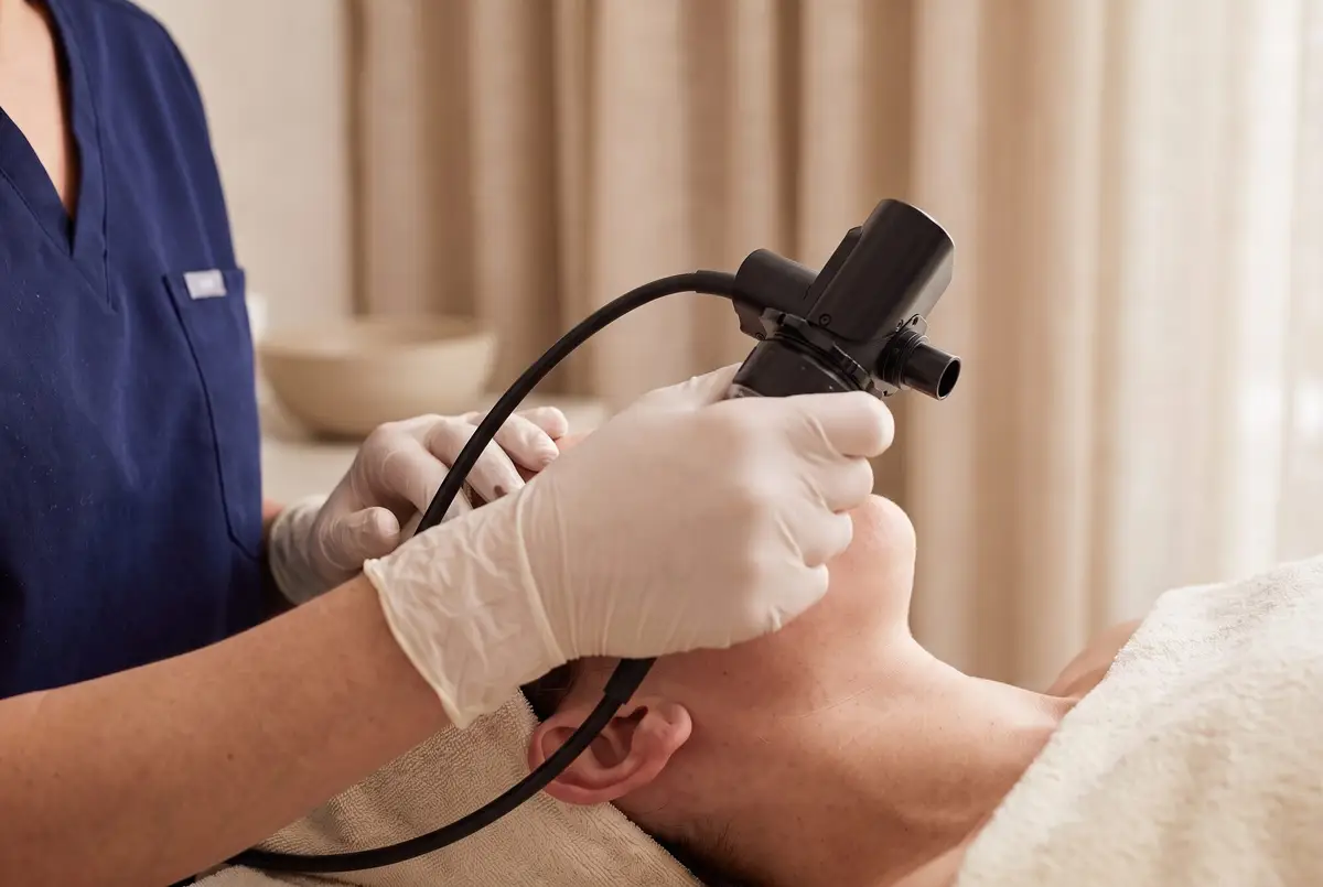 A Pura Vida provider performing a skin resurfacing treatment in Fleming Island, FL