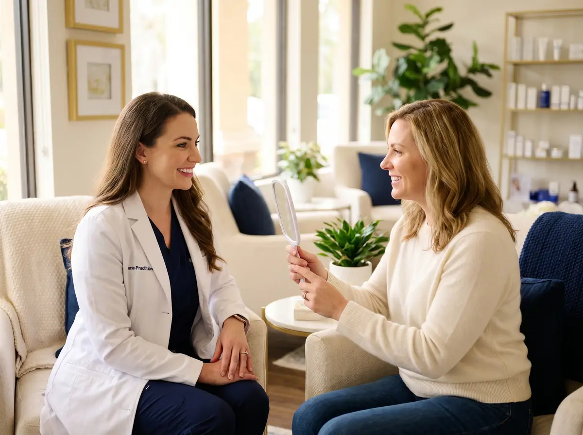A Pura Vida provider consulting with a patient in Fleming Island, FL